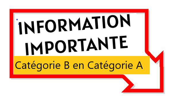 Information : Concours sur titre Catégorie B en Catégorie A